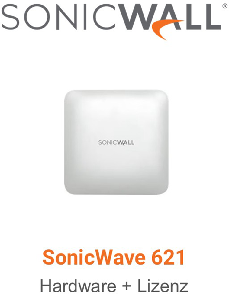 SonicWall SonicWave 621 Wireless Access Point 8-Pack + Essential Secure Wireless Network Management and Support