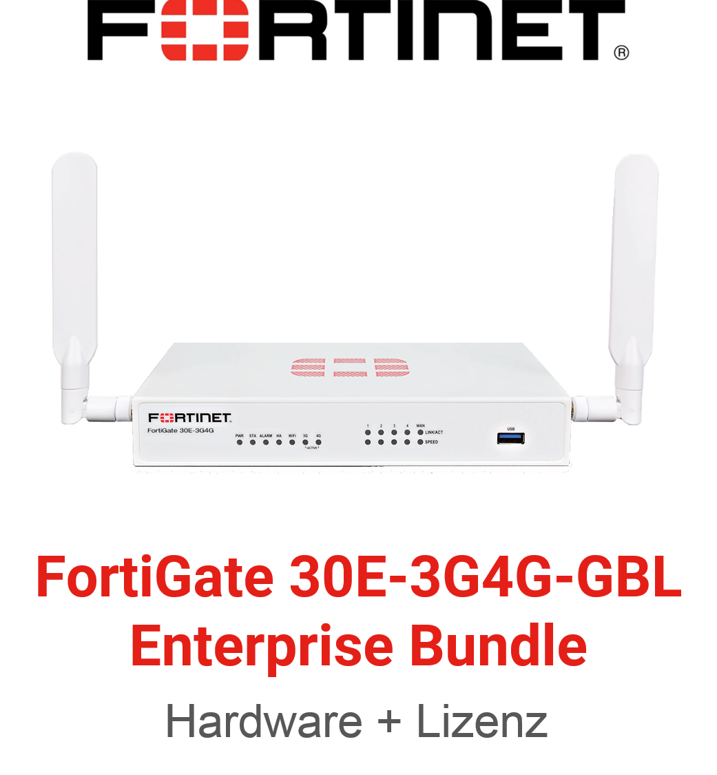 Fortinet FortiGate FG-30E-3G4G-GBL Enterprise Bundle (End of Sale/Life)
