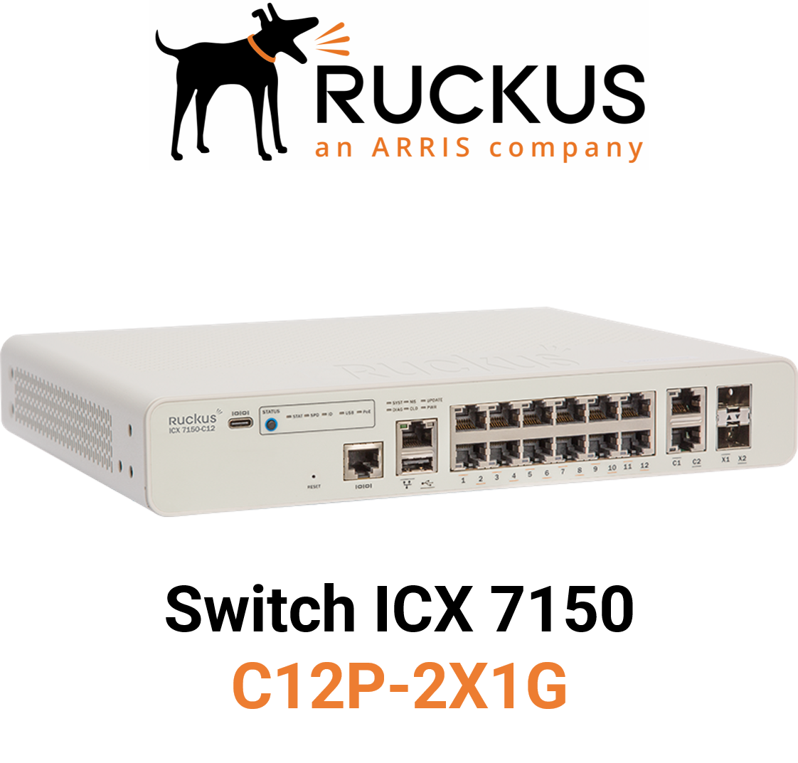 Switch Ruckus ICX 7150-C12P (ICX7150-C12P-2X1G) EnBITCon sistema