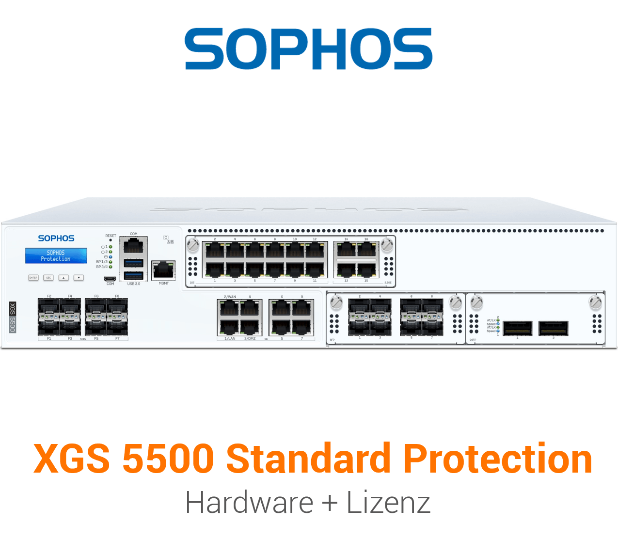 Sophos XGS 5500 Firewall Hardware + Standard Protection Lizenz Vorderseite